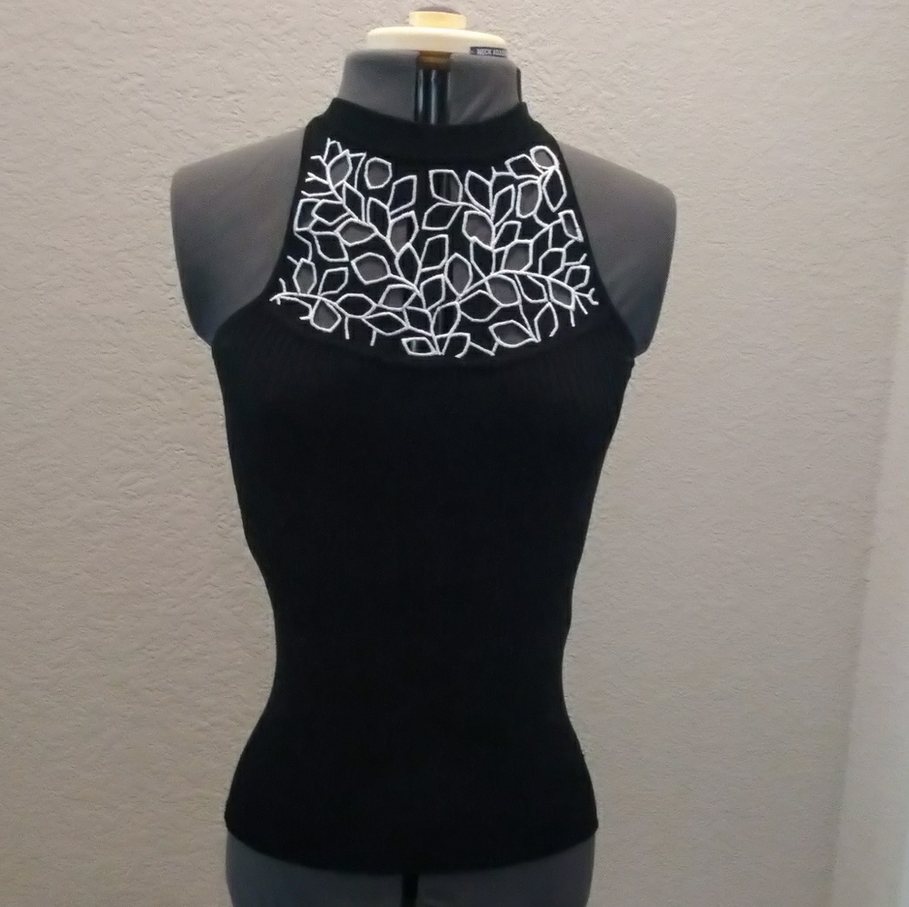 Women's silk blend sleeveless knitted top